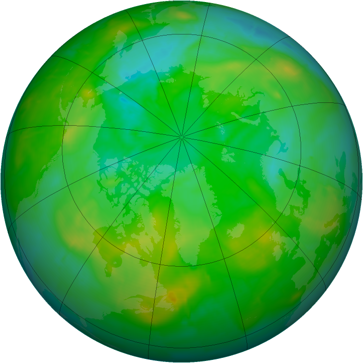 Arctic ozone map for 27 July 2010